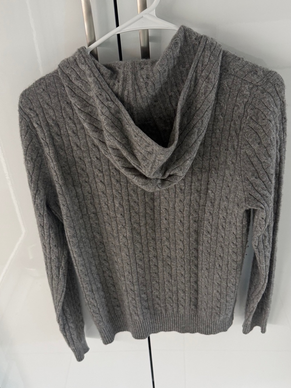 Sutton Studio Gray Cable-Knit Zip Hoodie - Picture 2 of 9